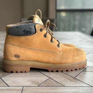 Skechers Waterproof Padded Collar Tan Men's Boots